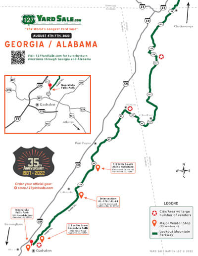 Directions To Highway 127 Printable 127 Yard Sale Route Maps | 127 Yard Sale