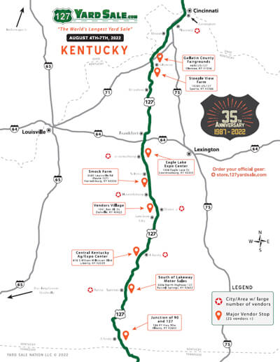 Directions To Highway 127 Printable 127 Yard Sale Route Maps | 127 Yard Sale