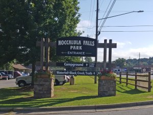 Noccalula Falls Park Entrance Sign