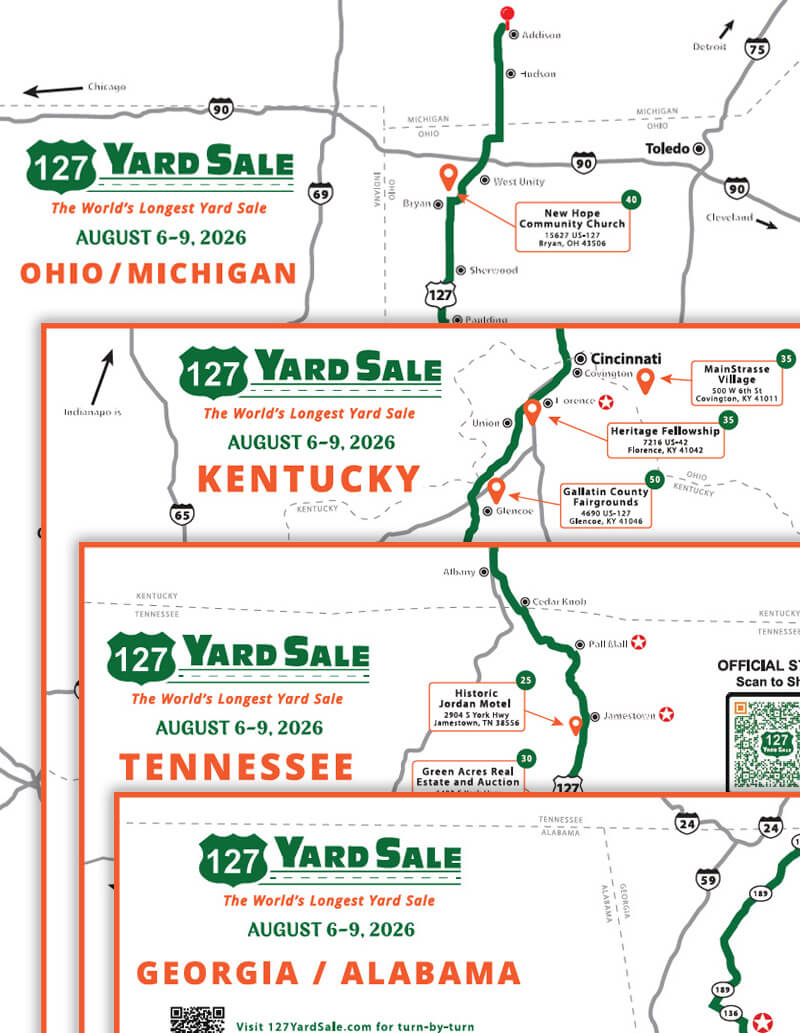 127 Yard Sale Route Map All States