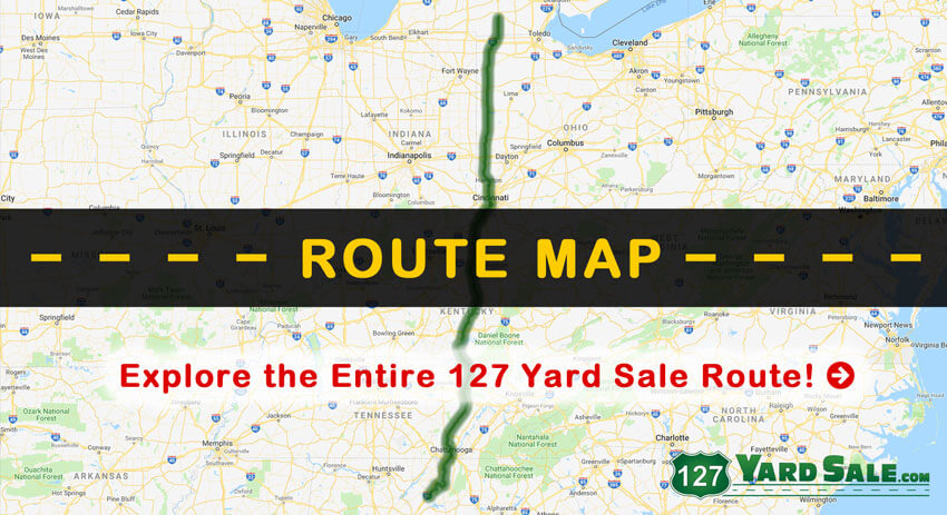 Expore the 127 Yard Sale Route Map